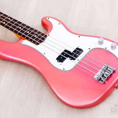 1985 Fender Precision Bass ‘62 Vintage Reissue PB62-55 Metallic Pink w/ Seymour Duncan & Case, Japan MIJ Fujigen image 10
