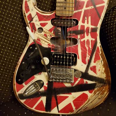 EVH (Partscaster) Frankenstrat 2000s Striped RED/WHITE 3 DAYS LEFT! image 1