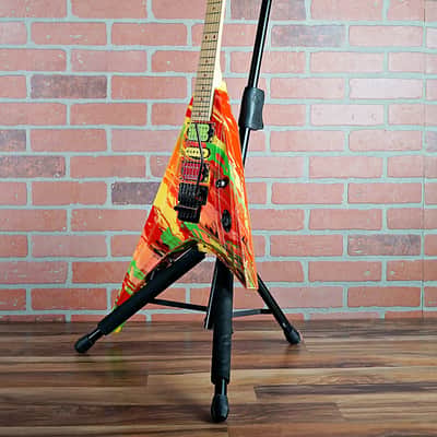 ESP PV Sexy Finger V-II Panther Signature Model of Sex Machineguns 2010 Marble Rainbow OHSC image 3