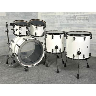 Sonor SQ2 Beech 5pc Drum Set Solid White Gloss image 4