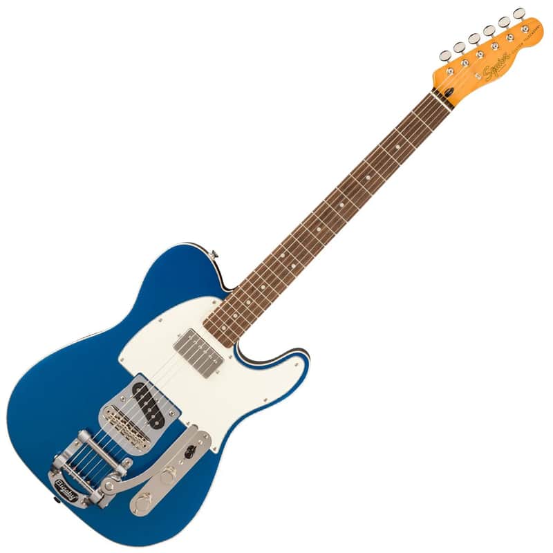 Squier Classic Vibe Custom Telecaster SH with Bigsby, Parchment Pickguard - Lake Placid Blue 0374048502 image 1