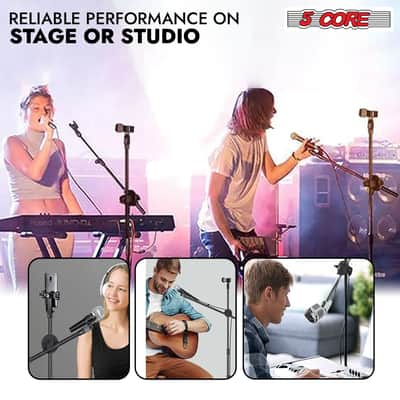 5Core Tripod Mic Stand Adjustable Heavy Duty Floor Holder Microphone Boom Arm image 12