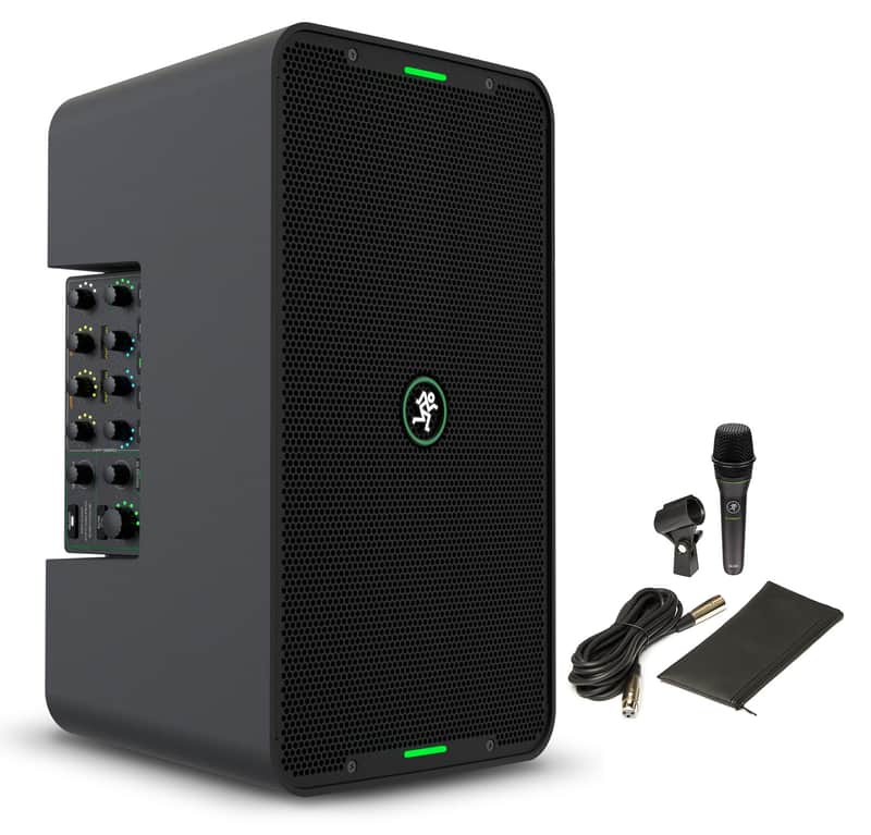 Mackie ShowBox Rechargeable 8" DJ PA Bluetooth Speaker+Mixer+EM-89D Mic image 1