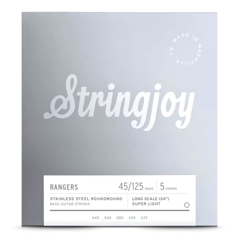 Stringjoy 45-125 Long Scale 5 String Super Light Gauge Rangers - Stainless Steel Bass Guitar Strings-SJ-RA45125LS image 1