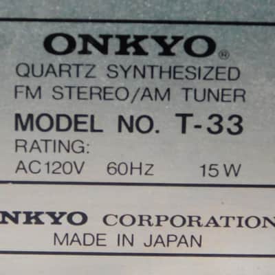 Onkyo T-33 am fm stereo tuner image 5