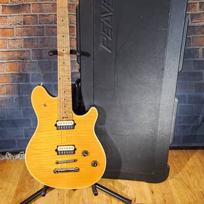 Peavey EVH Wolfgang Stop-Bar Tailpiece Transparent Amber Peavey Case image 1