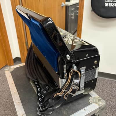 Sonola 120 Bass Piano Accordion SS5 LMH w/case Italy 1950s Black (used) image 10