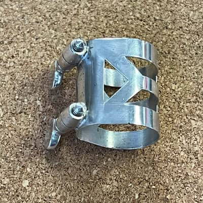 Vintage Selmer ‘404’ metal tenor saxophone ligature and mouthpiece cap set image 6