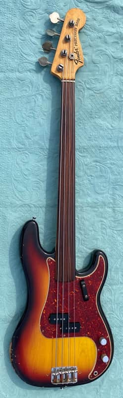 Fender Precision Bass Fretless 1972 - Sunburst - Rosewood