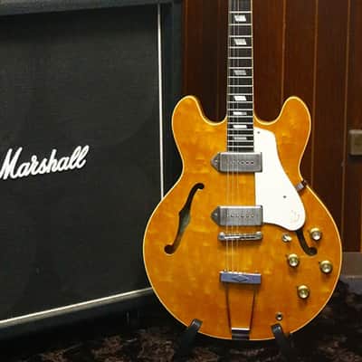 Rare Vintage 1970's made Epiphone Casino Blue Label w/Original HC Made in Japan image 1