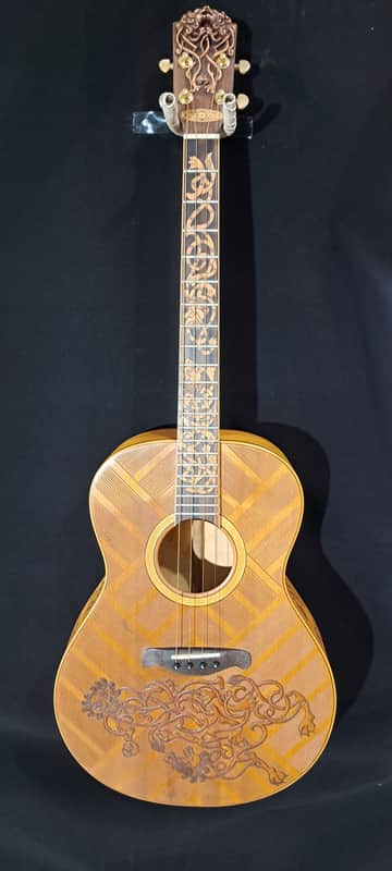 Blueberry NEW IN STOCK Handmade TENOR Guitar Celtic Motif image 1