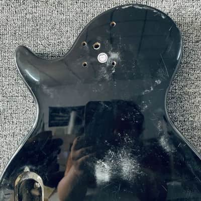 Black Single Cut Basswood Guitar Body image 6