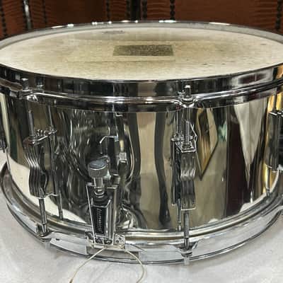 Ludwig 6 1/2" deep X 14" head Snare Drum (3114-T-SD-4186) 90's - COW - Chrome Over Wood image 3