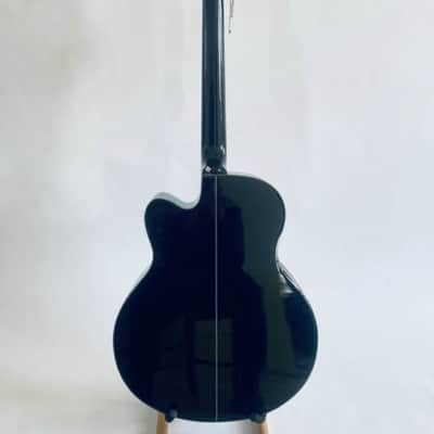 Ibanez AEB-10BBE-BK 4 String Acoustic Bass in Black, Spruce Top, Mahogany Body image 6