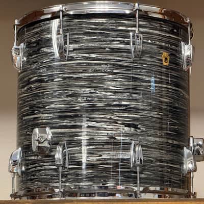 1966 Ludwig Oyster Black Pearl 16x16" Floor Tom image 14