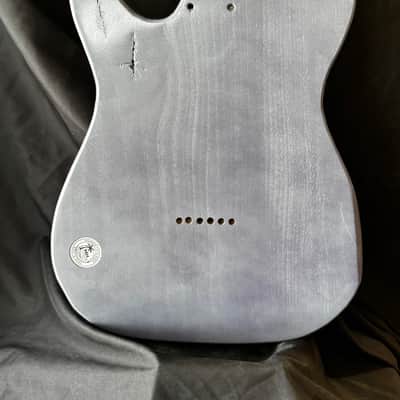 MH Customs Skull Forge – Black & Machine Grey T-Style Body // Veteran Built 2026 - Nitrocellulose Gloss image 3