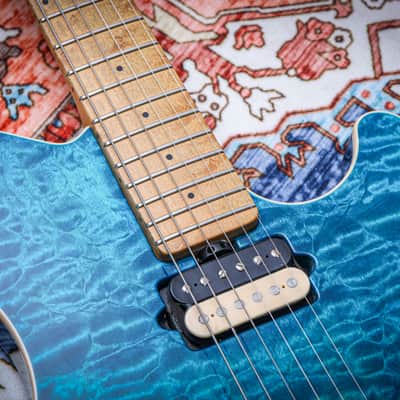 ERNIE BALL USA Music Man Axis HH Floyd "Blue Quilt" (1996) (SOLD) image 6