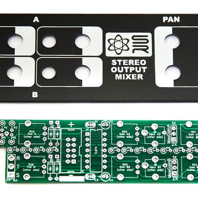 Synthrotek 1U Stereo Output Mixer PCB and Panel Combo image 1