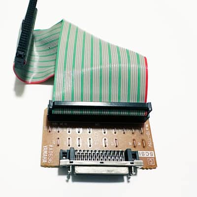 Yamaha Motif 6, 7, 8 Original SCSI Board XZ154 with a Cable Assembly.