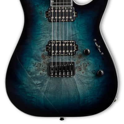 ESP E-II M-II HT Mercury Blue Burst w/Case (B Stock) image 1