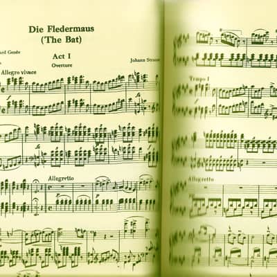 Johann Strauss Die Fledermaus-THE BAT- Musical-Operetta- English Version- Printed in U.S.A 1951 Vintage Music Sheet image 3