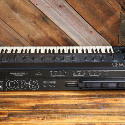 Oberheim OB-8 61-Key 8-Voice Synthesizer 1983 - Blue with Wood Sides image 7
