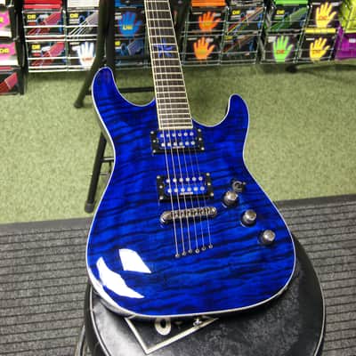 Schecter Diamond Series C-1 Exotic Star in blue (Made in Korea) S/H image 16