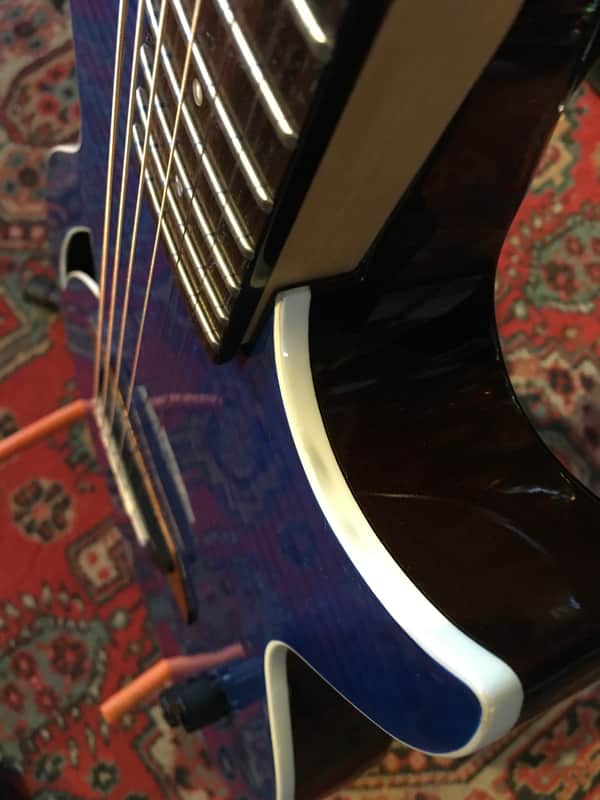 Rare ESP Eclipse SA - TL-6 Style Blue Trans Flamed Maple Semi
