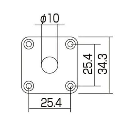 Les Paul Quality Metal Jack Plate With Screws Nickel  AP-0633-001 image 2