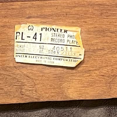 Pioneer's Classic Pl-41 Turntable-Cleaned,Tested, Excellent- Walnut image 13