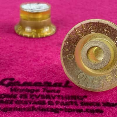 General Vintage Tone Master of edad CAB Reflector heads knobs  Gold/Silver Set Cellulose acetate Real oxidation . image 13
