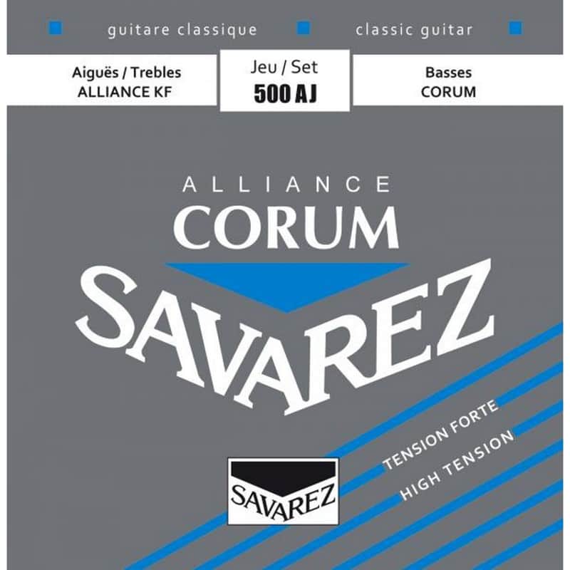 Savarez High Tension, Alliance Corum 500AJ Classical Acoustic Guitar Strings image 1