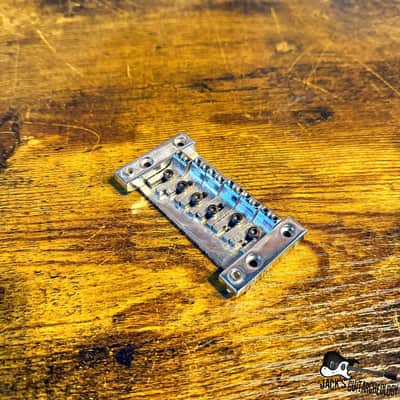 Japanese or Korean Tremolo Bridge Plate & Saddles (1980s - Nickel) image 1
