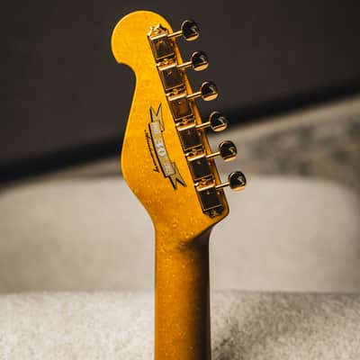 Don Grosh 30th Anniversary Limited Edition NOS Retro SSH-Lake Placid Blue w/Highly Figured 5A Roasted Birdseye Maple Neck, Indian Rosewood Fingerboard & Gold Hardware image 6