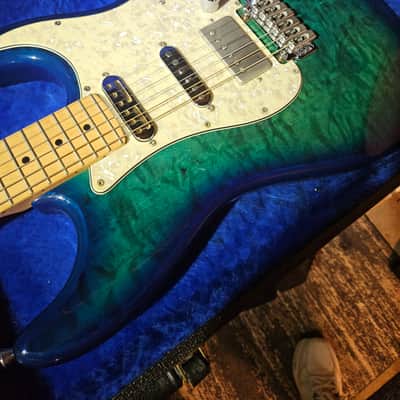 Fender licensed  all parts Custom  build guitar,  maple top, duncan pup image 3