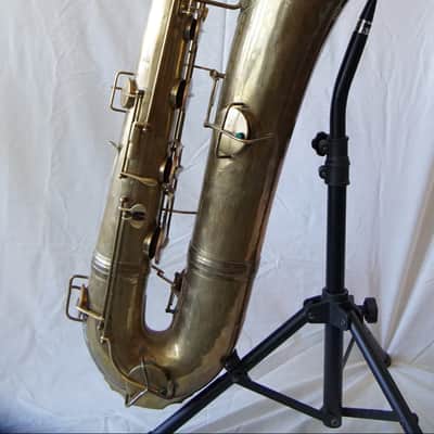 C.G. Conn Bass Saxophone 1904 - brass image 9
