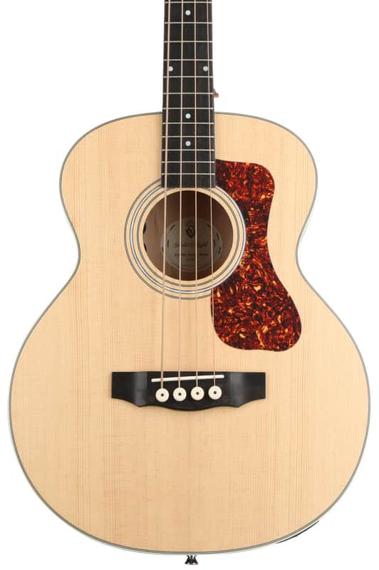 Guild Jumbo Junior Flamed Maple Acoustic-electric Bass Guitar - Antique Blonde Satin image 1