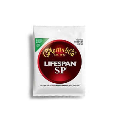 Martin MSP7600 SP Lifespan 92/8 Phosphor Bronze Extra Light 12-String Acoustic Strings