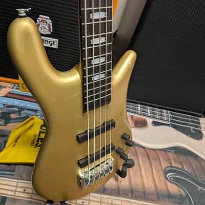 Spector Euro 5 Classic Bass Guitar - Metallic Gold image 4