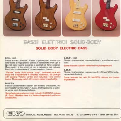 1982 EKO BB 55 Bass - Version 1017 - All Black with Matching Headstock image 17