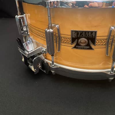 Tama Superstar Mastercraft AW-456 Birch Artwood Snare Drum 14" × 6.5" 1980's - Super Maple Engraved image 3