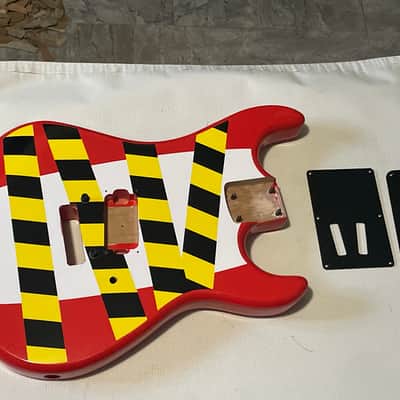2021 Indonesia Kramer Baretta Danger Zone Custom Graphic Guitar Body Floyd Ready w/ Neckplate