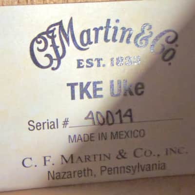 Martin TKE Solid Koa Tenor Acoustic-electric Ukulele - Natural Gloss image 15