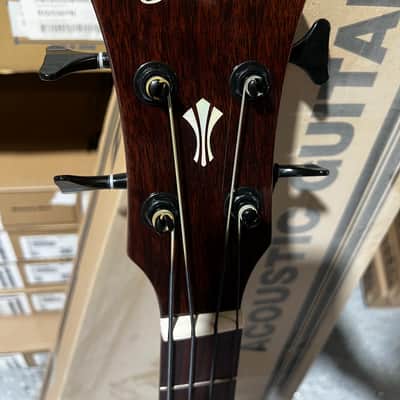 Ibanez AEGB24E AEG Acoustic-electric Bass Guitar - Mahogany Sunburst High Gloss image 4