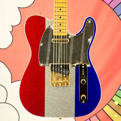 Fender Limited Edition Buck Owens Telecaster®, Maple Fingerboard, Red, Silver and Blue Sparkle image 1