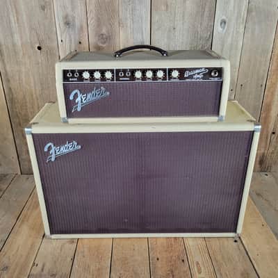 Fender Bassman 6G6-B Head 1962 Rough Blonde Tolex 2x12" Cab Serviced - Blonde image 2