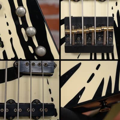 Charvel Explorer Bass Zebra Graphic 1984 w/OHSC image 20