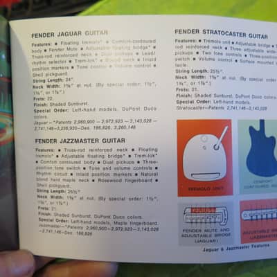 vintage 1968 Fender catalog ON THE GO 45 p. booklet stratocaster telecaster pedal steel amplifiers banjoes accessories paper case candy image 18