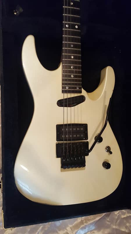 Kramer ProAxe Standard 1989 Pearl White w/OHSC Vintage Seymour Duncan Trembucker Hotrail image 1