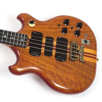 1977 Alembic Series I SSB Short Scale Bass - Figured Koa - Power Supply Included Stanley Clarke image 6